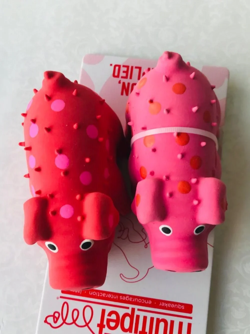 Multipet Mini Pig Latex Squeak Dog Toy With Squeaker Pink